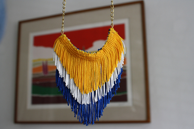 DIY Chevron Fringe Necklace