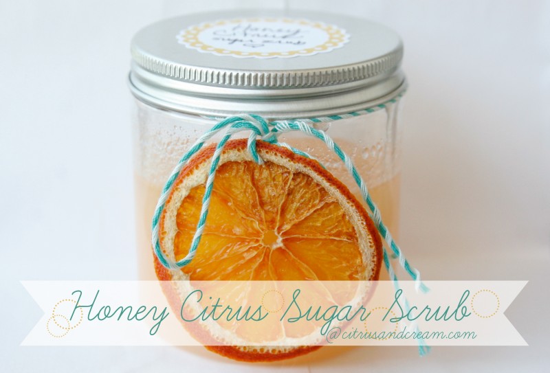 honey citrus sugar scrub pinnable